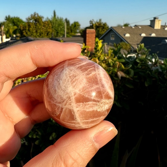 High Quality Peach Moonstone With Sunstone - Picture 3 of 4
